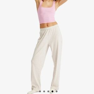 SKIMS cotton rib pants oatmeal heather NWT size large